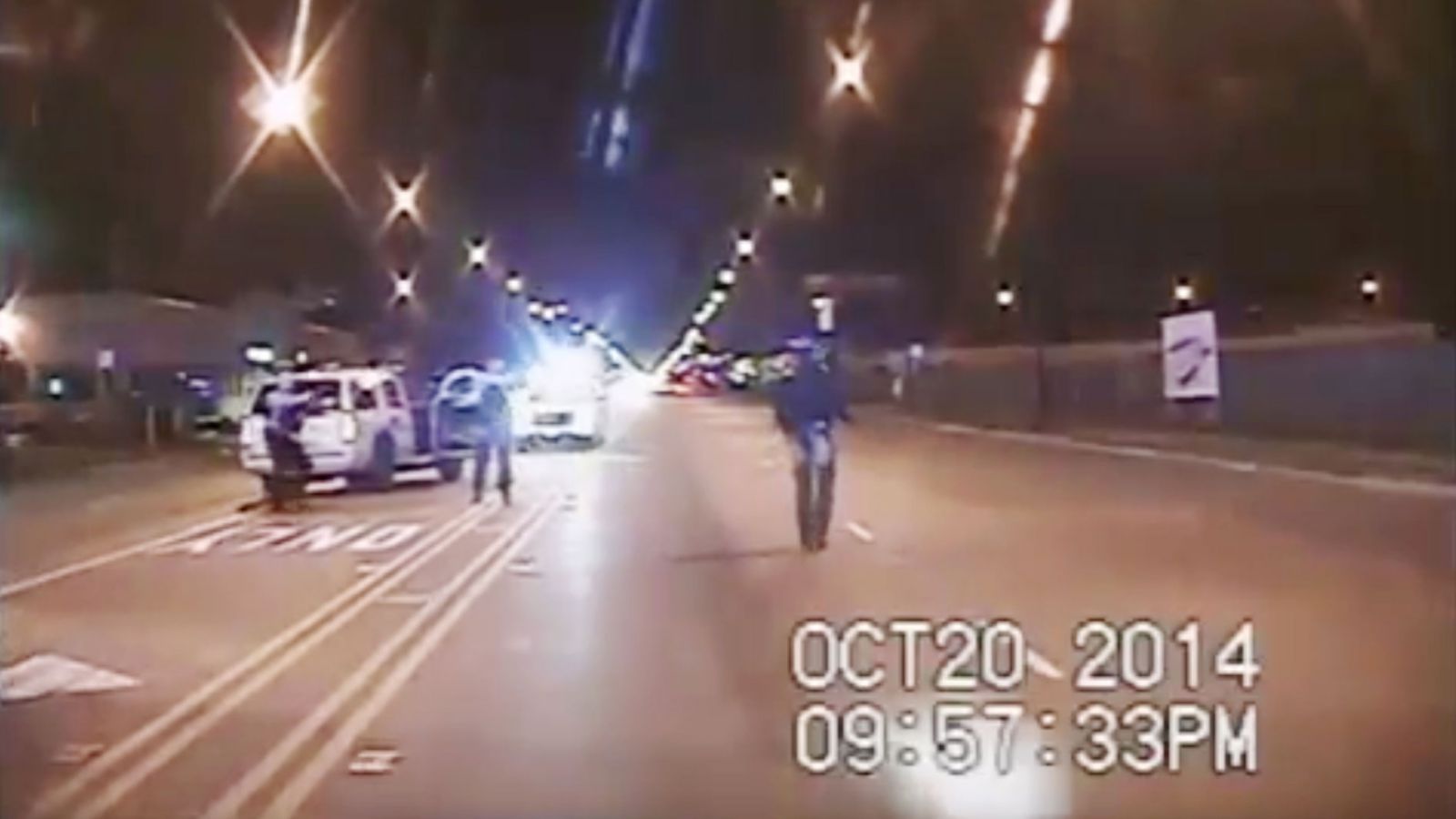 Screenshot from the released Laquan McDonald video