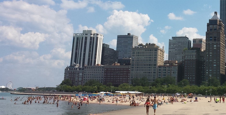 Oak Street Beach in Chicago