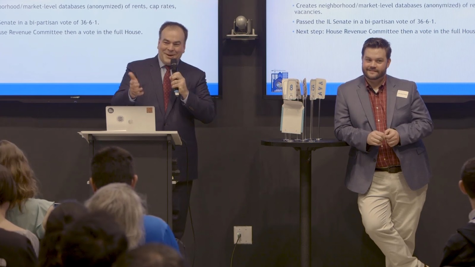 Cook County Assessor Fritz Kaegi and Chief Data Officer Robert Ross at Chi Hack Night