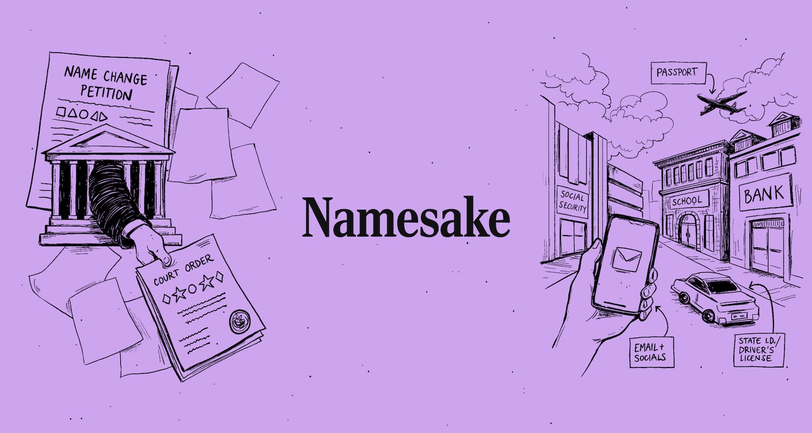Online: Namesake - Simplifying legal name and gender marker changes for trans people in the U.S.
