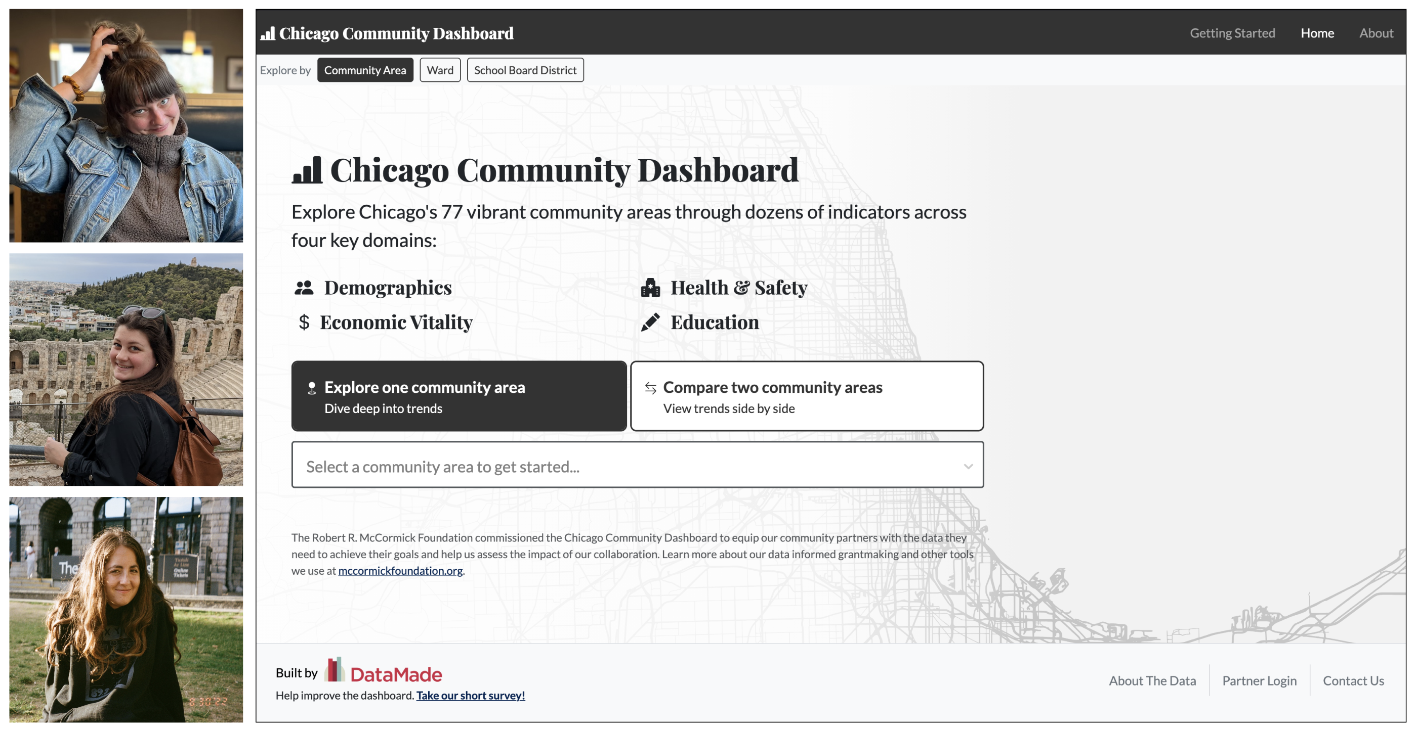 In-person and Online: Chicago Community Dashboard